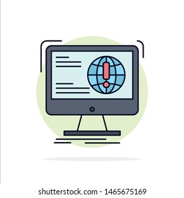 information, content, development, website, web Flat Color Icon Vector. Vector Icon Template background