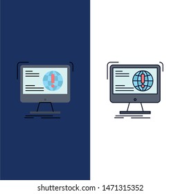 information, content, development, website, web Flat Color Icon Vector. Vector Icon Template background