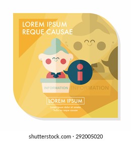 information counter flat icon with long shadow,eps10