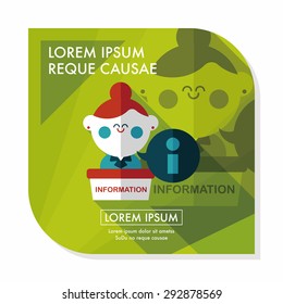 information counter flat icon with long shadow,eps10