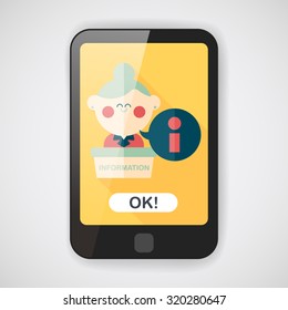 information counter flat icon with long shadow,eps10