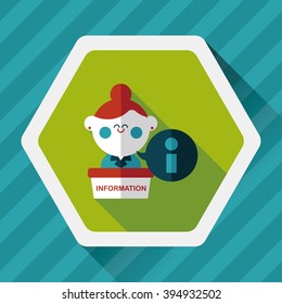 information counter flat icon with long shadow,eps10