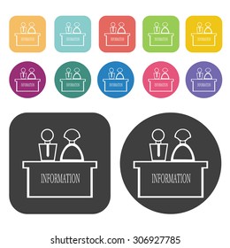 information counter icons set. Vector Illustration eps10