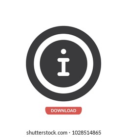 Information dark symbol vector icon