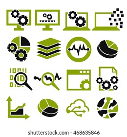 information, data icon set