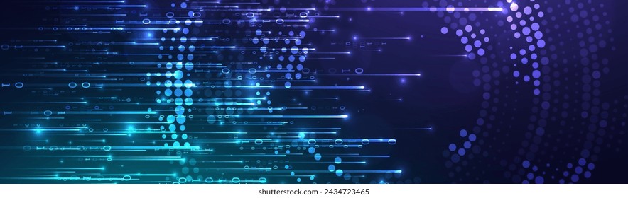 Information data technology background. Hand drawn vector