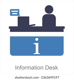 Information Desk and help icon concept
