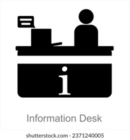 Information Desk and help icon concept
