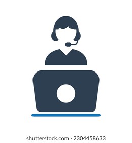 Information Desk, Helpline, Customer service Icon free vector