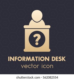 information desk icon, info support symbol