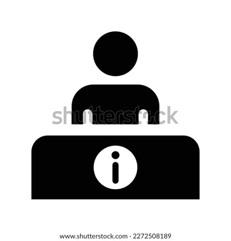 Information Desk icon.  Simple Vector Graphics.
