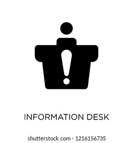 Information desk icon. Information desk symbol design from Museum collection. Simple element vector illustration on white background.