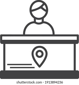 Information Desk icon vector isolate