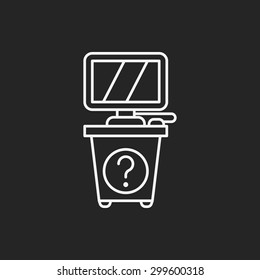 information desk line icon