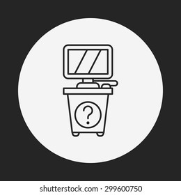 information desk line icon