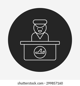 information desk line icon