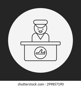 information desk line icon