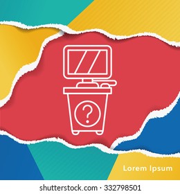 information desk line icon