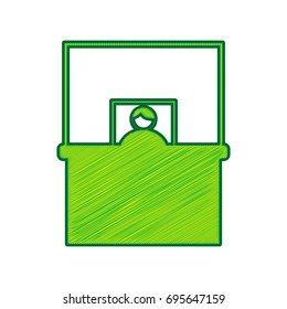 Information Desk sign. Vector. Lemon scribble icon on white background. Isolated