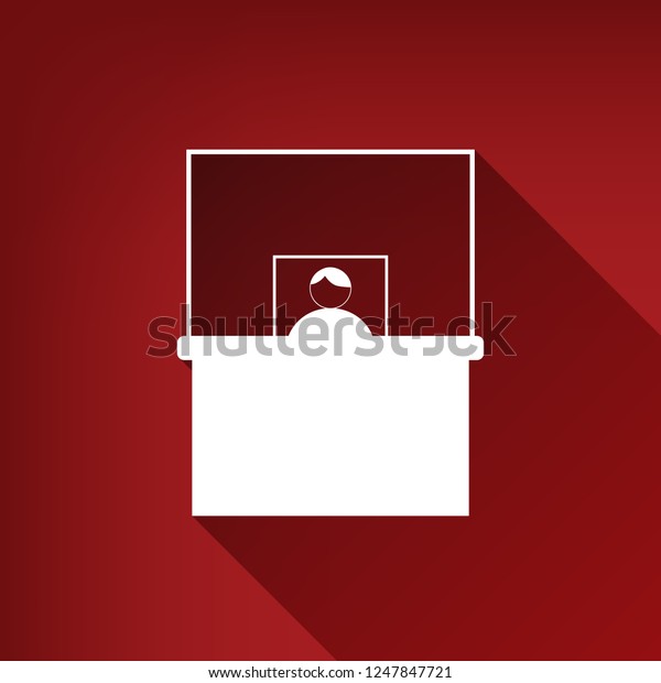 Information Desk Sign Vector White Icon Stock Image Download Now