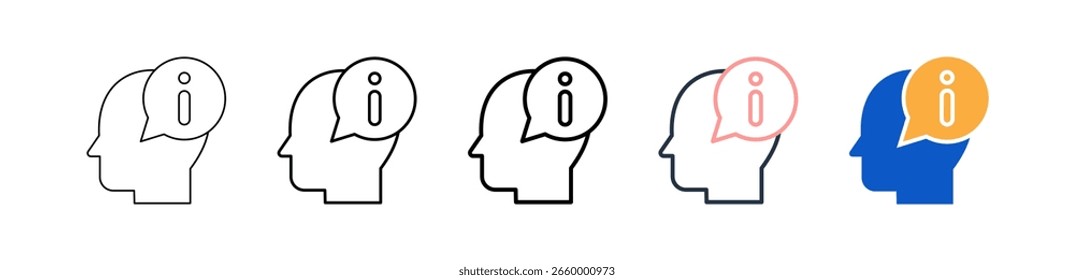 Information different style icons set vector illustration.