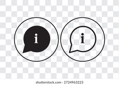 Informationen. Verschiedene Stile, Farbe, mehr Informationen. Vektorsymbole.