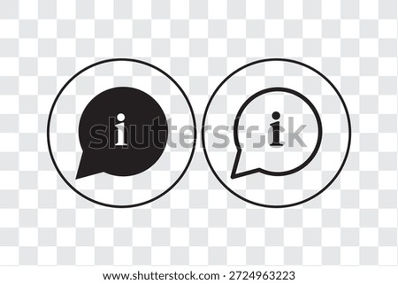 Information. Different styles, color, more information. Vector icons.