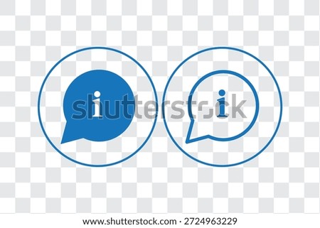 Information. Different styles, color, more information. Vector icons.