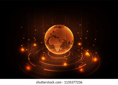 Information and digital world of the future.