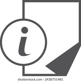 Information document linear icon. Help page symbol