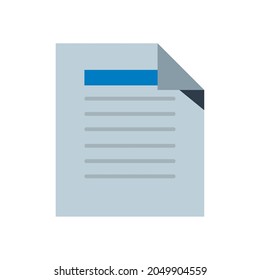 documento de información sobre fondo blanco