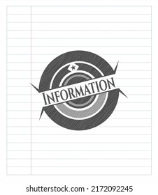 Información dibujada a lápiz. Ilustración vectorial. Detallado. 