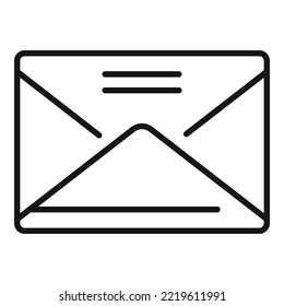 Information envelope icon outline vector. Paper mail. Letter post