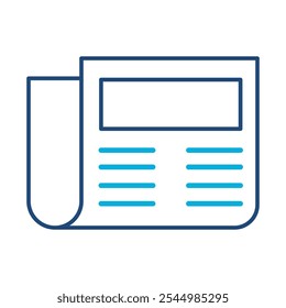 Icono de Intercambio de Información – Periódico, Representando Comunicación, Compartir Conocimiento y Actualizar de Empleados
