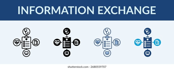 Information Exchange Multiple Style Icon Collection