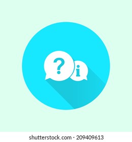 Information exchange theme icon, collect and analyze info. Flat design style. Vector EPS 10.