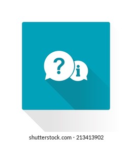 Information exchange theme icon, collect and analyze info. Flat design style. Vector EPS 10.