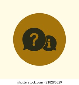 Information exchange theme icon, collect and analyze info. Flat design style. Vector EPS 10.