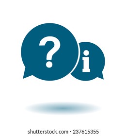Information exchange theme icon, collect and analyze info. Flat design style. Vector EPS 10.