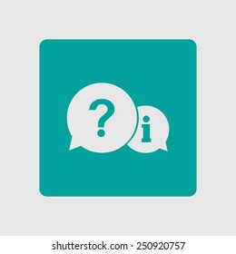 Information exchange theme icon, collect and analyze info. Flat design style. Vector EPS 10.
