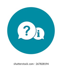 Information exchange theme icon, collect and analyze info. Flat design style. Vector EPS 10.