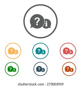 Information exchange theme icon, collect and analyze info. Flat design style. Vector EPS 10.