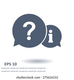 Information exchange theme icon, collect and analyze info. Flat design style. Vector EPS 10.
