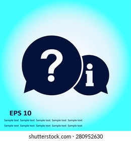 Information exchange theme icon, collect and analyze info. Flat design style. Vector EPS 10.