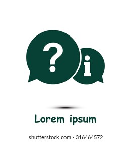 Information exchange theme icon, collect and analyze info. Flat design style. Vector EPS 10.