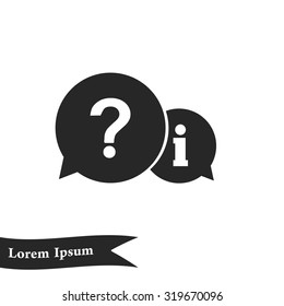Information exchange theme icon, collect and analyze info. Flat design style. Vector EPS 10.