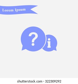 Information exchange theme icon, collect and analyze info. Flat design style. Vector EPS 10.