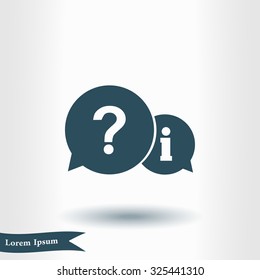 Information exchange theme icon, collect and analyze info. Flat design style. Vector EPS 10.