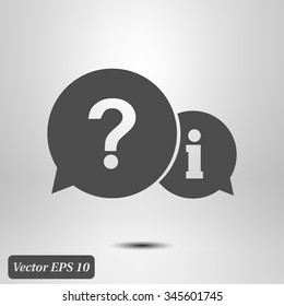 Information exchange theme icon, collect and analyze info. Flat design style. Vector EPS 10.
