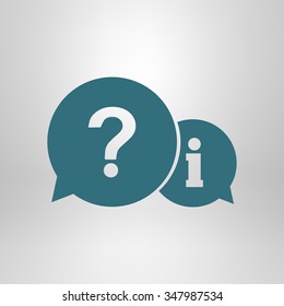 Information exchange theme icon, collect and analyze info. Flat design style. Vector EPS 10.